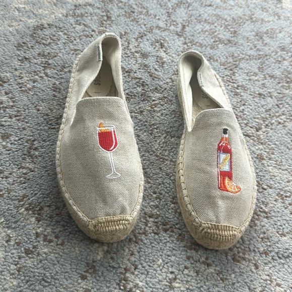 Soludos Spritz Smoking Embroidered Espadrilles Tan 8 - Picture 2 of 10